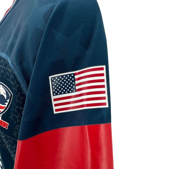 Canterbury Mens Large Jersey USA Rugby Vapodri Alternate Pro Blue Red White - Picture 5 of 13